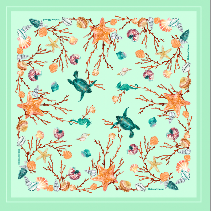 Pañuelo Méditerranéen  Verde Acqua